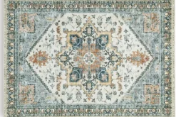 Arlenmont Classic Rug In Blue/White/Brown, 5’ X 7’