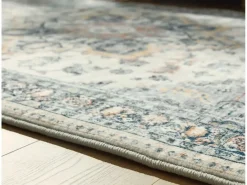 Arlenmont Classic Rug In Blue/White/Brown, 5’ X 7’