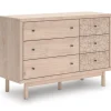 Arloster 6 Drawer Dresser In Tan