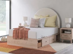 Arloster Panel Bed W/ 2 Drawer Storage In White, Twin