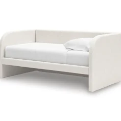 Arloster Upholstered Daybed In Tan/White, Twin