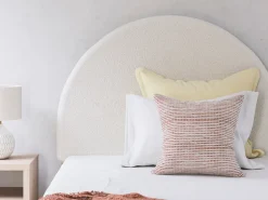 Arloster Upholstered Panel Bed In White, Twin