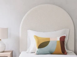 Arloster Upholstered Panel Bed In White, Twin