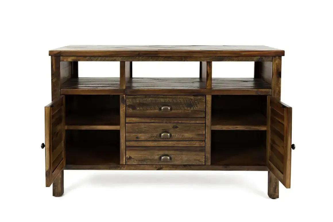 Artisans Media Console In Oak, 50 Inch