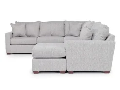 Ashfield Tux Sofa Chaise Sectional In Ashfield Granite, Right Facing