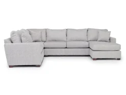 Ashfield Tux Sofa Chaise Sectional In Ashfield Granite, Right Facing