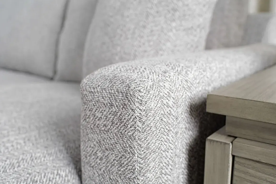 Ashfield Tux Sofa Chaise Sectional In Ashfield Granite, Right Facing