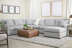 Ashfield Tux Sofa Chaise Sectional In Ashfield Granite, Right Facing