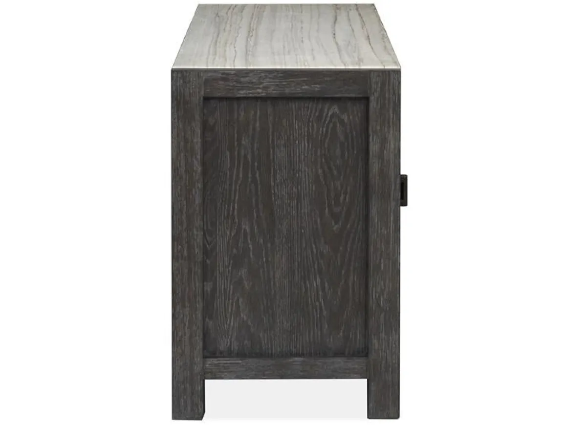 Aspen Valley 4 Door Media Console In Ravenwood Black