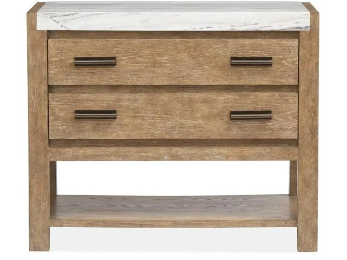 Aspen Valley 2 Drawer Nightstand In Black