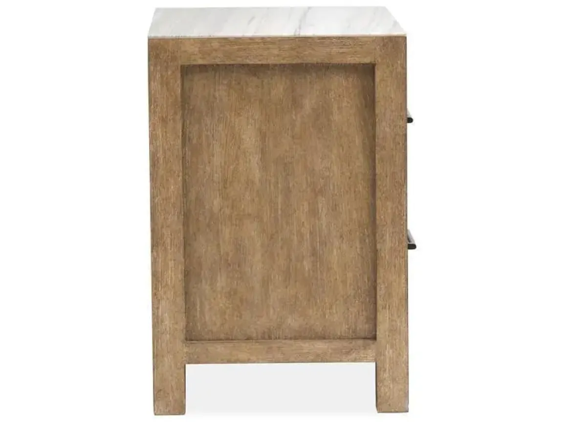Aspen Valley 2 Drawer Nightstand In Black