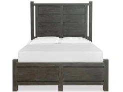 Aspen Valley Panel Bed, Dresser, Mirror & Nightstand In Sierra Brown, Queen