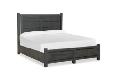 Aspen Valley Panel Bed, Dresser, Mirror & Nightstand In Sierra Brown, Queen