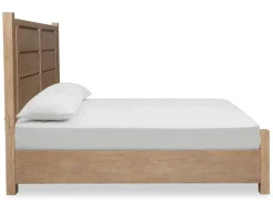 Aspen Valley Panel Bed W/ Storage In Sierra Brown, Queen