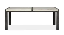 Aspen Valley Stone Top Dining Table & 6 Chairs In Sierra Brown