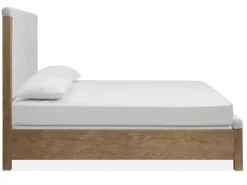 Aspen Valley Upholstered Panel Bed In Sierra Brown, Queen