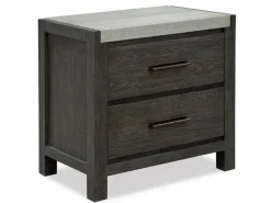 Aspen Valley Upholstered Panel Bed, Dresser, Mirror & Nightstand In Sierra Brown, Queen