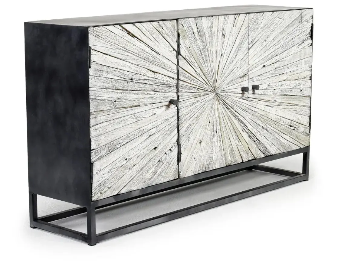 Astral 3 Door Accent Cabinet In Gray