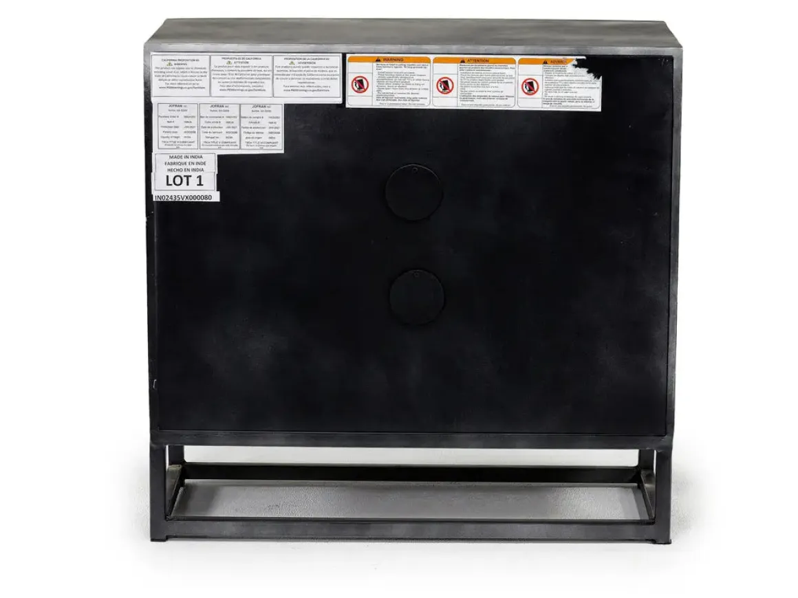 Astral 3 Door Accent Cabinet In Gray