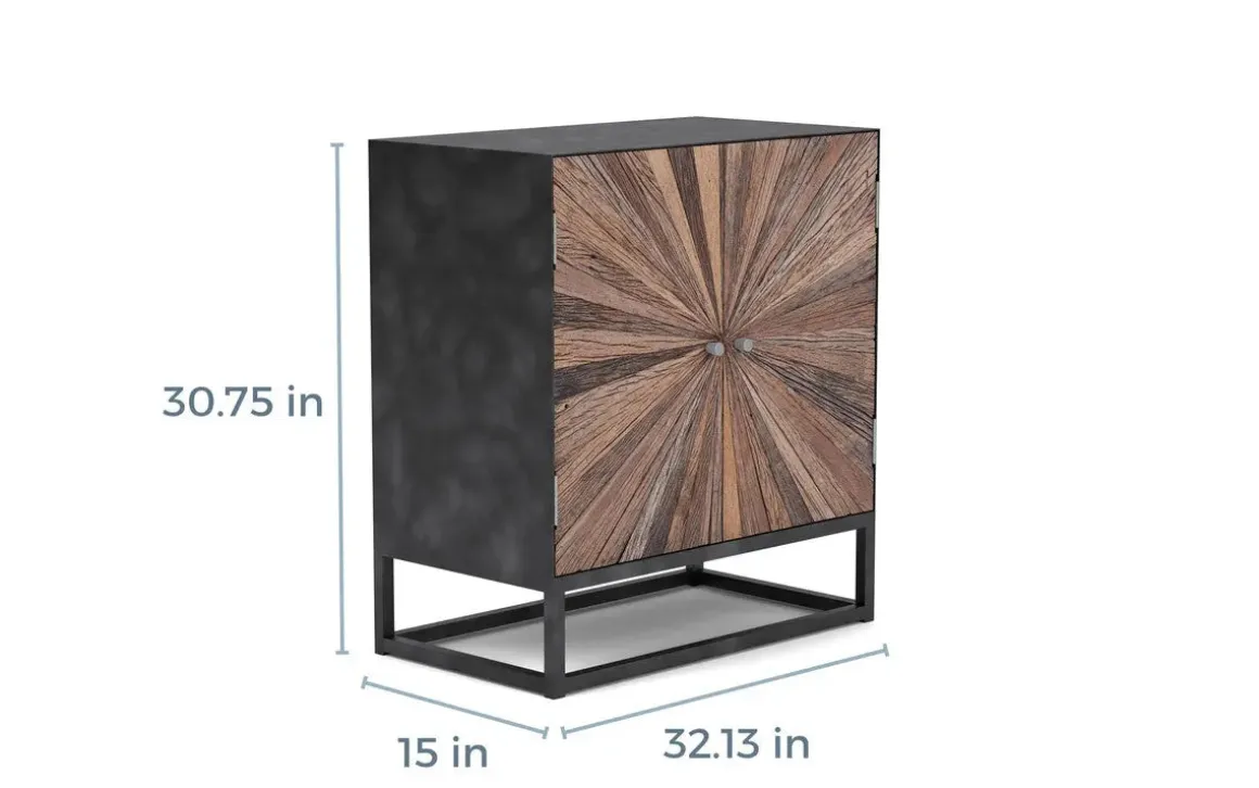 Astral 3 Door Accent Cabinet In Gray