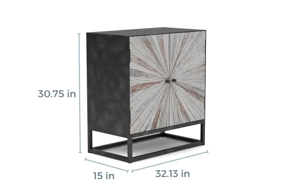 Astral 3 Door Accent Cabinet In Gray