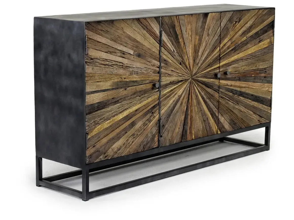 Astral 3 Door Accent Cabinet In Gray