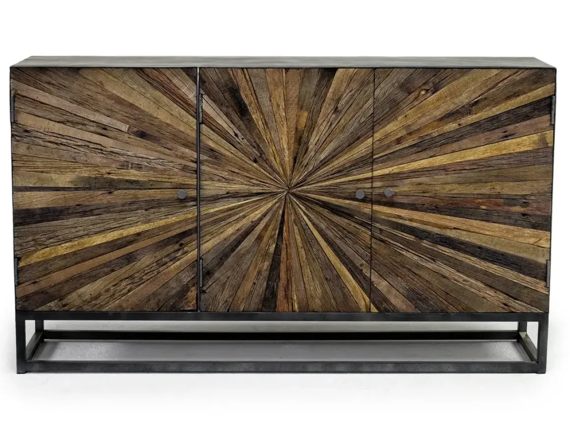 Astral 3 Door Accent Cabinet In Gray