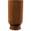 Avalyah Short Indoor/Outdoor Planter Vase In Burnt Umber