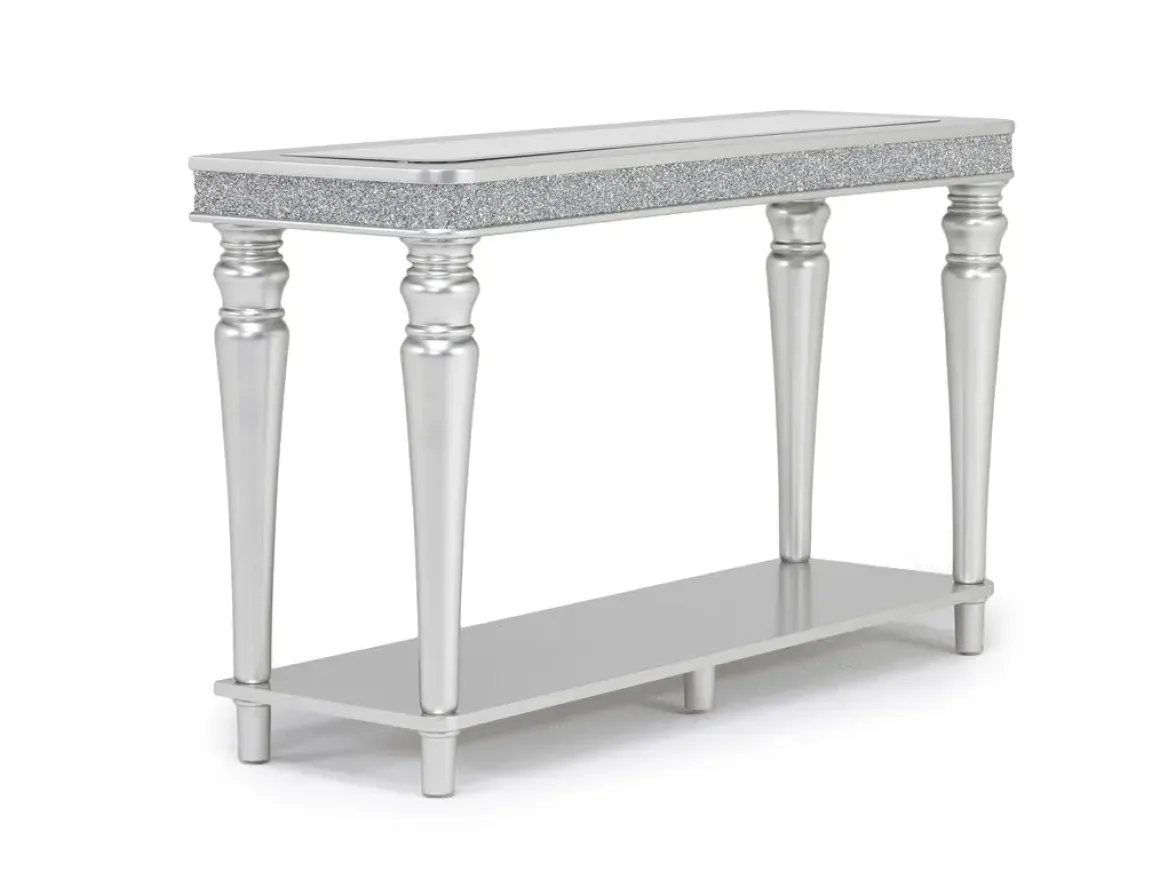 Avril Sofa Table In Silver