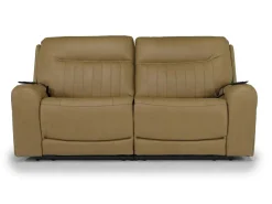Banks 3 Power Loveseat In Chesapeake Charcoal Leather