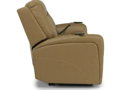 Banks 3 Power Loveseat In Chesapeake Charcoal Leather