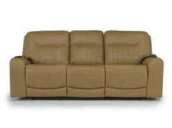 Banks 3 Power Sofa & Loveseat In Chesapeake Charcoal Leather