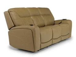 Banks 3 Power Sofa In Chesapeake Charcoal Leather