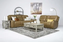 Banks 3 Power Sofa In Chesapeake Charcoal Leather