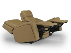 Banks 3 Power Sofa In Chesapeake Charcoal Leather