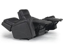 Banks 3 Power Sofa In Chesapeake Charcoal Leather