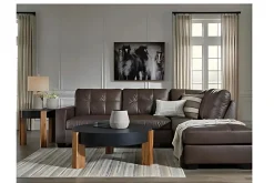 Barlin Mills Sofa Tux Chaise Sectional In Umber, Left Facing