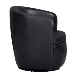 Barolo Leather Swivel Club Chair In Caramel