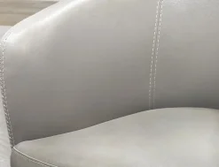 Barolo Leather Swivel Club Chair In Caramel