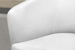 Barolo Leather Swivel Club Chair In Caramel