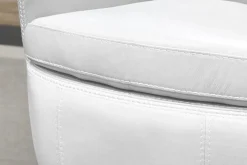 Barolo Leather Swivel Club Chair In Caramel