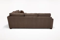 Barrett Tux Sofa Chaise Sectional In Fisk Smoke, Right Facing