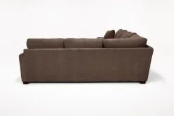Barrett Tux Sofa Chaise Sectional In Fisk Smoke, Right Facing