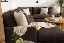 Barrett Tux Sofa Chaise Sectional In Fisk Smoke, Right Facing