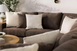 Barrett Tux Sofa Chaise Sectional In Fisk Smoke, Right Facing