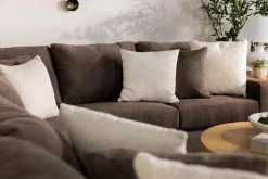 Barrett Tux Sofa Chaise Sectional In Fisk Smoke, Right Facing