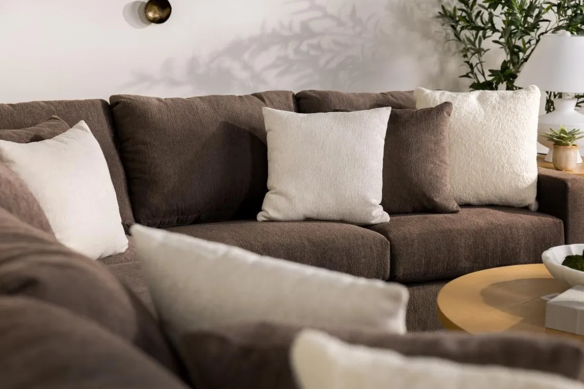 Barrett Tux Sofa Chaise Sectional In Fisk Smoke, Right Facing