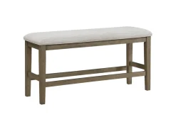 Barry Counter Height Dining Table, 4 Stools & Bench In Light Brown