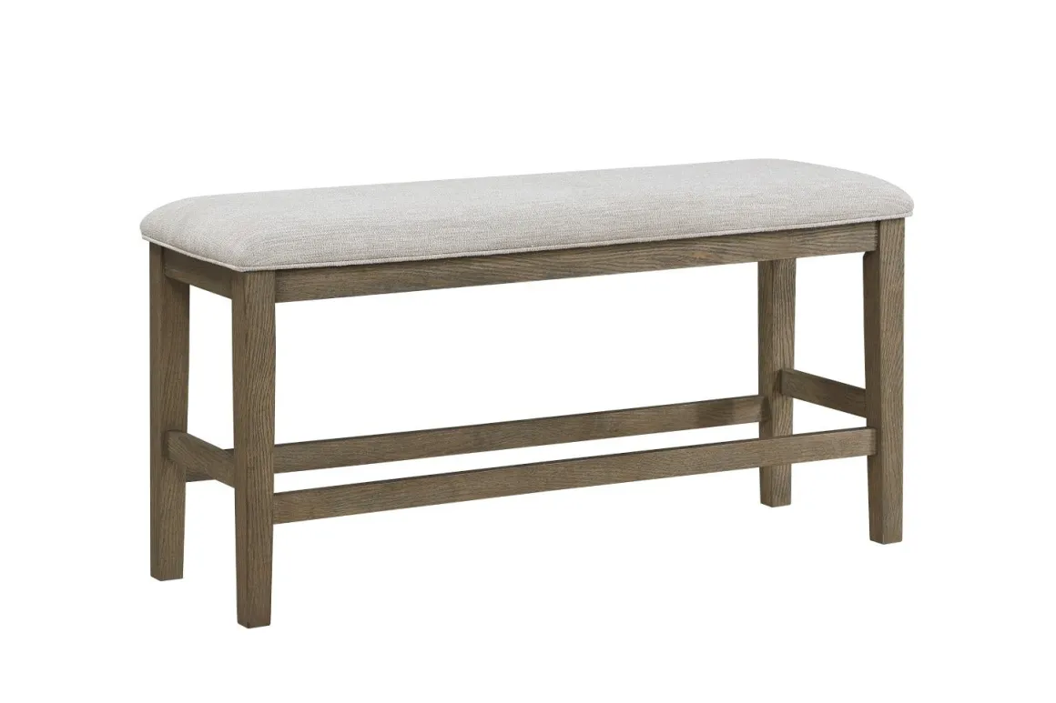 Barry Counter Height Dining Table, 4 Stools & Bench In Light Brown