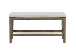 Barry Counter Height Dining Table, 4 Stools & Bench In Light Brown